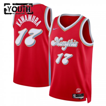 Camiseta Niños NBA Memphis Grizzlies Yuki Kawamura 2024-25 Nike City Edition Rojo Swingman